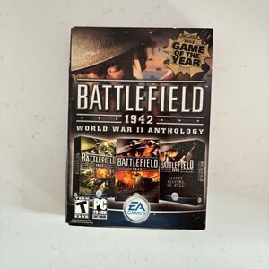 Battlefield 1942 WWII Anthology Vintage PC Game 4-Disc Complete Set, EA Games